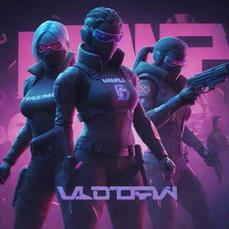 A vibrant, action-packed Valorant-themed wallpaper, with dynamic game characters and a significant in-game scene in the background. In the center, position the word 'Lethal' in bold neon style.