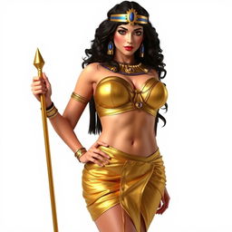 A sexy and hot portrayal of Cleopatra, showcasing her confident stance and alluring features