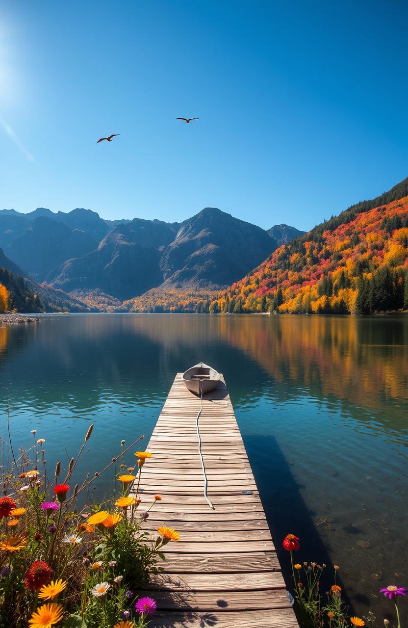 Tranquil hot Lake