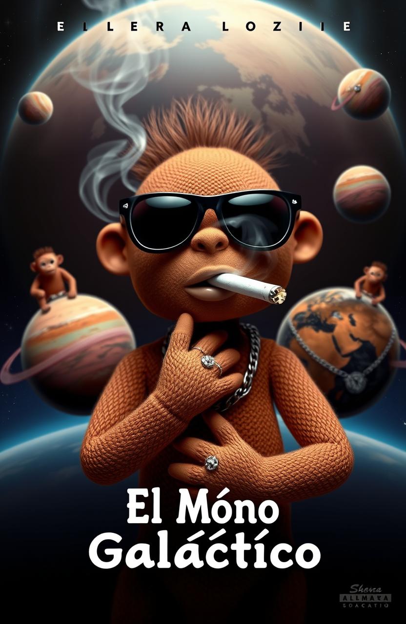 A realistic music album cover featuring a brown doll wearing black sunglasses and holding a cigarette in its mouth, with smoke wafting from it
