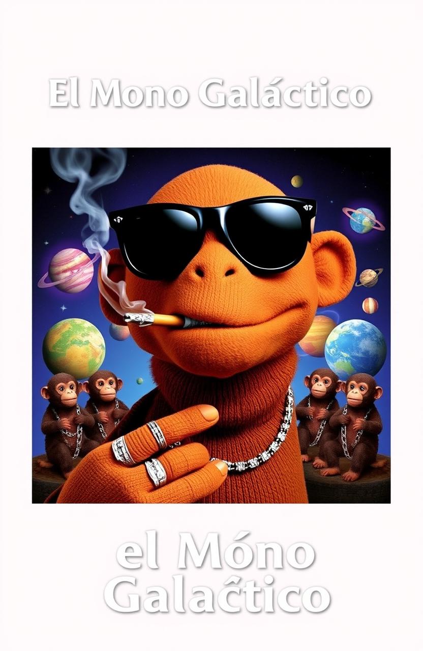 A realistic music album cover featuring a brown puppet wearing black sunglasses