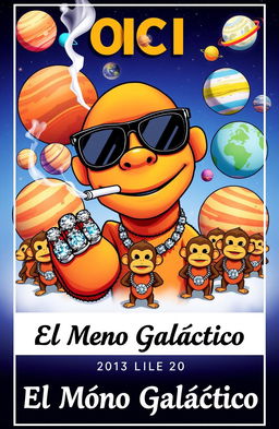 A vibrant music album cover featuring a cartoonish brown puppet character wearing black sunglasses