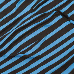 A black soccer jersey with light blue diagonal stripes, designed to resemble claw marks