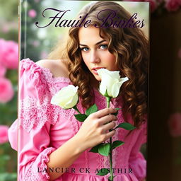 A captivating book cover featuring a woman with long, flowing curly hair and fair skin