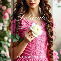 A captivating book cover featuring a woman with long, flowing curly hair and fair skin