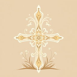 A beautifully stylized Camargue cross, capturing the essence of this iconic symbol with intricate details