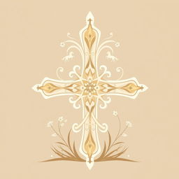 A beautifully stylized Camargue cross, capturing the essence of this iconic symbol with intricate details