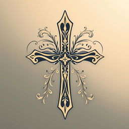 A beautifully stylized Camargue cross, capturing the essence of this iconic symbol with intricate details