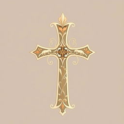 A beautifully stylized Camargue cross, capturing the essence of this iconic symbol with intricate details