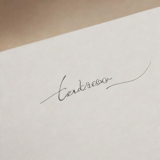 An elegant and sophisticated signature for the name 'Enderson'