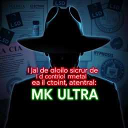 A mysterious and conspiratorial thumbnail featuring a shadowy figure wearing a wide-brimmed hat, symbolizing government agents