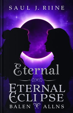 A captivating book cover for 'Eternal Eclipse', showcasing a romantic but angst-filled theme