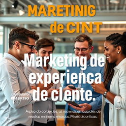 Una portada atractiva para un artículo en español sobre marketing de experiencia de cliente