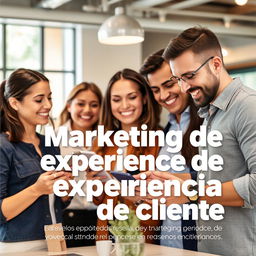 Una portada atractiva para un artículo en español sobre marketing de experiencia de cliente