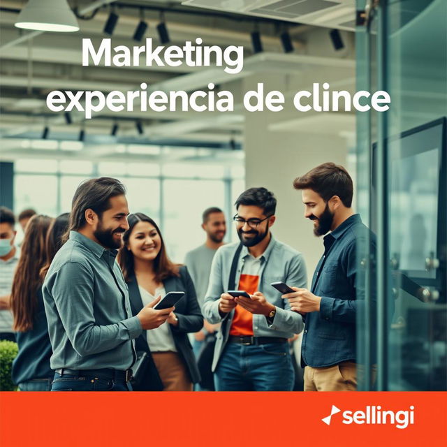 Una portada atractiva para un artículo en español sobre marketing de experiencia de cliente