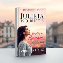 A beautiful and engaging book cover for a contemporary romantic novel titled 'JULIETA NO BUSCA A ROMEO'