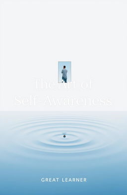 A serene and reflective book cover design for the title "The Art of Self-Awareness"