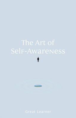 A serene and reflective book cover design for the title "The Art of Self-Awareness"