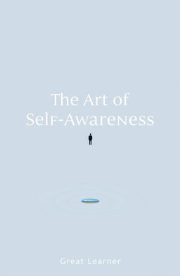 A serene and reflective book cover design for the title "The Art of Self-Awareness"