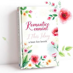 Book cover design themed around romantic relationships, showcasing a modern and fresh style suitable for a diary for women