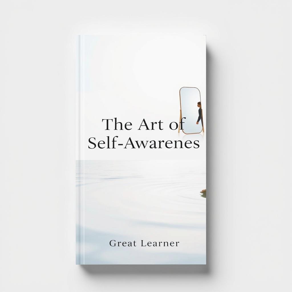 A thoughtful and reflective book cover design for the title "The Art of Self-Awareness"