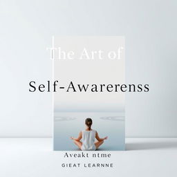 A thoughtful and reflective book cover design for the title "The Art of Self-Awareness"