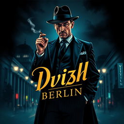 A captivating mafia-themed poster for the Dvizh Berlin event