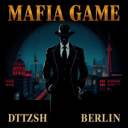 A striking poster for the Mafia game hosted by Dvizh Berlin on October 12