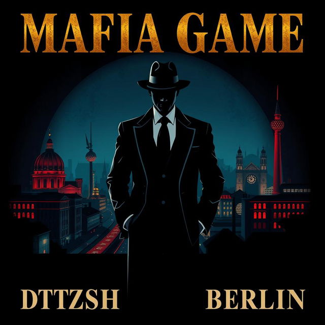 A striking poster for the Mafia game hosted by Dvizh Berlin on October 12