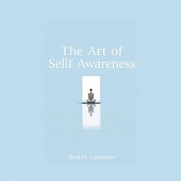 A serene and contemplative book cover design for "The Art of Self-Awareness"