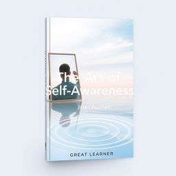 A serene and contemplative book cover design for "The Art of Self-Awareness"