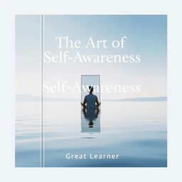 A thoughtful and reflective book cover for "The Art of Self-Awareness"