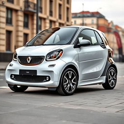 A compact, sporty smart car design for Renault, blending elegance with a dynamic aesthetic