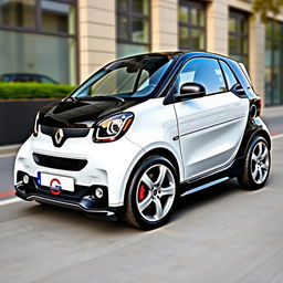 A compact, sporty smart car design for Renault, blending elegance with a dynamic aesthetic