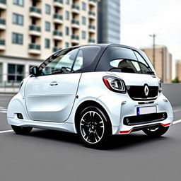 A compact, sporty smart car design for Renault, blending elegance with a dynamic aesthetic