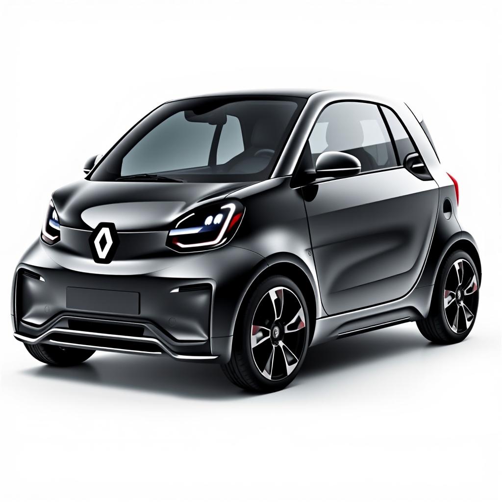 A smart car design for Renault with a focus on aggressive and futuristic features