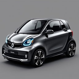 A smart car design for Renault with a focus on aggressive and futuristic features