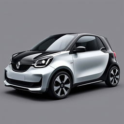 A smart car design for Renault with a focus on aggressive and futuristic features