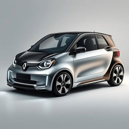 A smart car design for Renault with a focus on aggressive and futuristic features