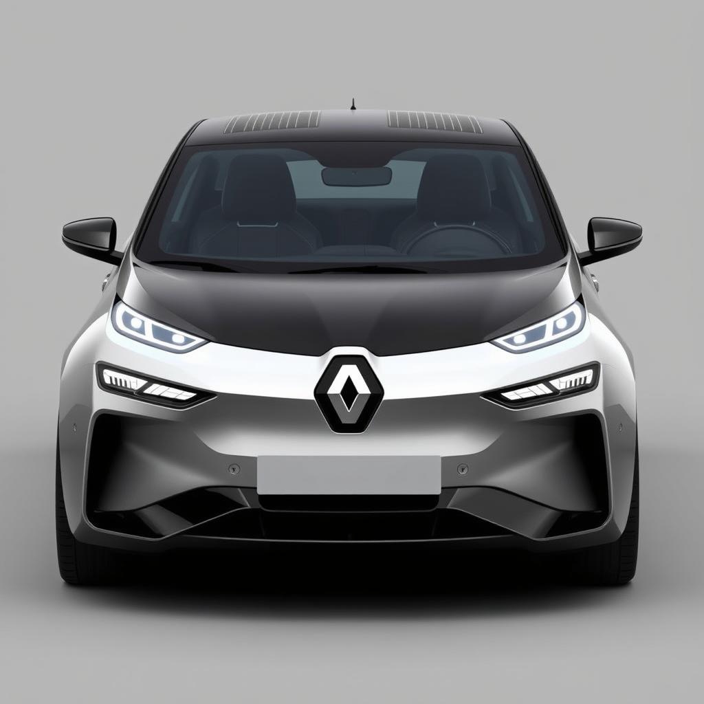 A compact electric car design for Renault with a sporty and aggressive aesthetic