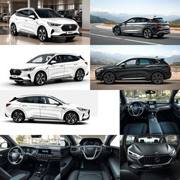 A collection of images featuring the same vehicle, showcasing it from various angles including front, side, and rear views