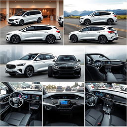 A collection of images featuring the same vehicle, showcasing it from various angles including front, side, and rear views