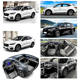 A collection of images featuring the same vehicle, showcasing it from various angles including front, side, and rear views