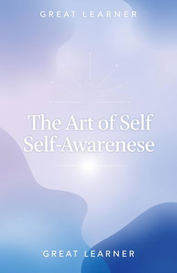 A captivating book cover for 'The Art of Self-Awareness' by Great Learner, featuring an abstract design symbolizing introspection and mindfulness