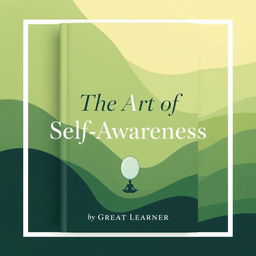 A captivating book cover design for 'The Art of Self-Awareness' by Great Learner