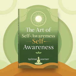 A captivating book cover design for 'The Art of Self-Awareness' by Great Learner