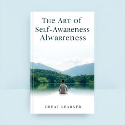 A minimalist and elegant book cover design for 'The Art of Self-Awareness' by Great Learner