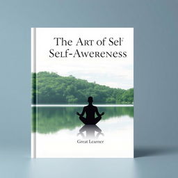 A minimalist and elegant book cover design for 'The Art of Self-Awareness' by Great Learner