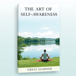 A minimalist and elegant book cover design for 'The Art of Self-Awareness' by Great Learner