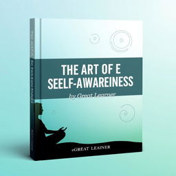 A sleek and modern book cover design for 'The Art of Self-Awareness' by Great Learner